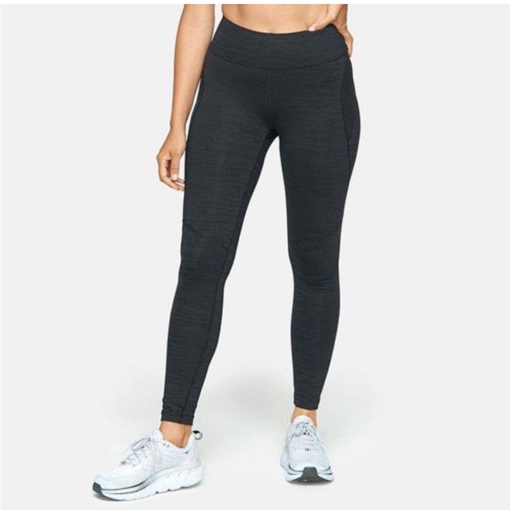 OUTDOOR VOICES Techsweat Core Black Stripe Yoga Workout 7/8 Legging S